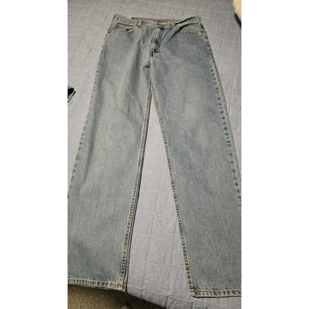 Levis 550 Mens Jeans 36x36 Relaxed Fit Light Wash Denim Classic Workwear